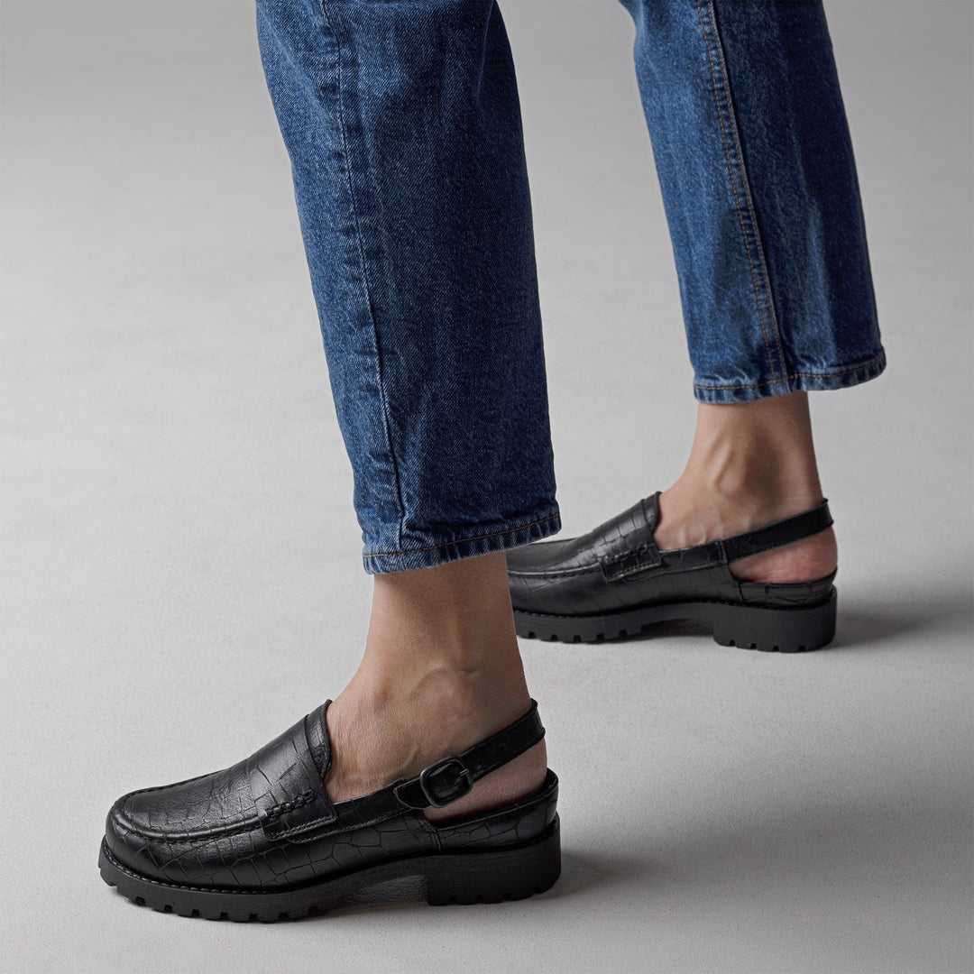 TATAR Zero Waste Slingback Loafers